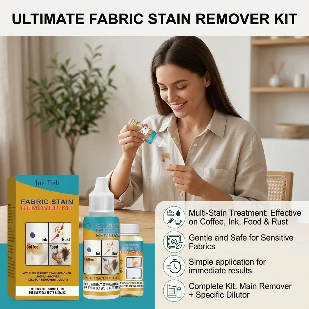 Qme Fabric Stain Remover – Dissolves Oil Stains, Quick-Dry Fabric Stain Remover Qme