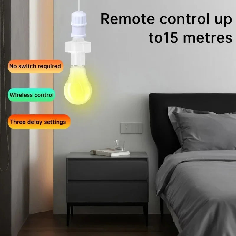 E27 Wireless Remote Smart Timer Lamp Holder 110V 220V | Qme Smart Timer Switch Qme