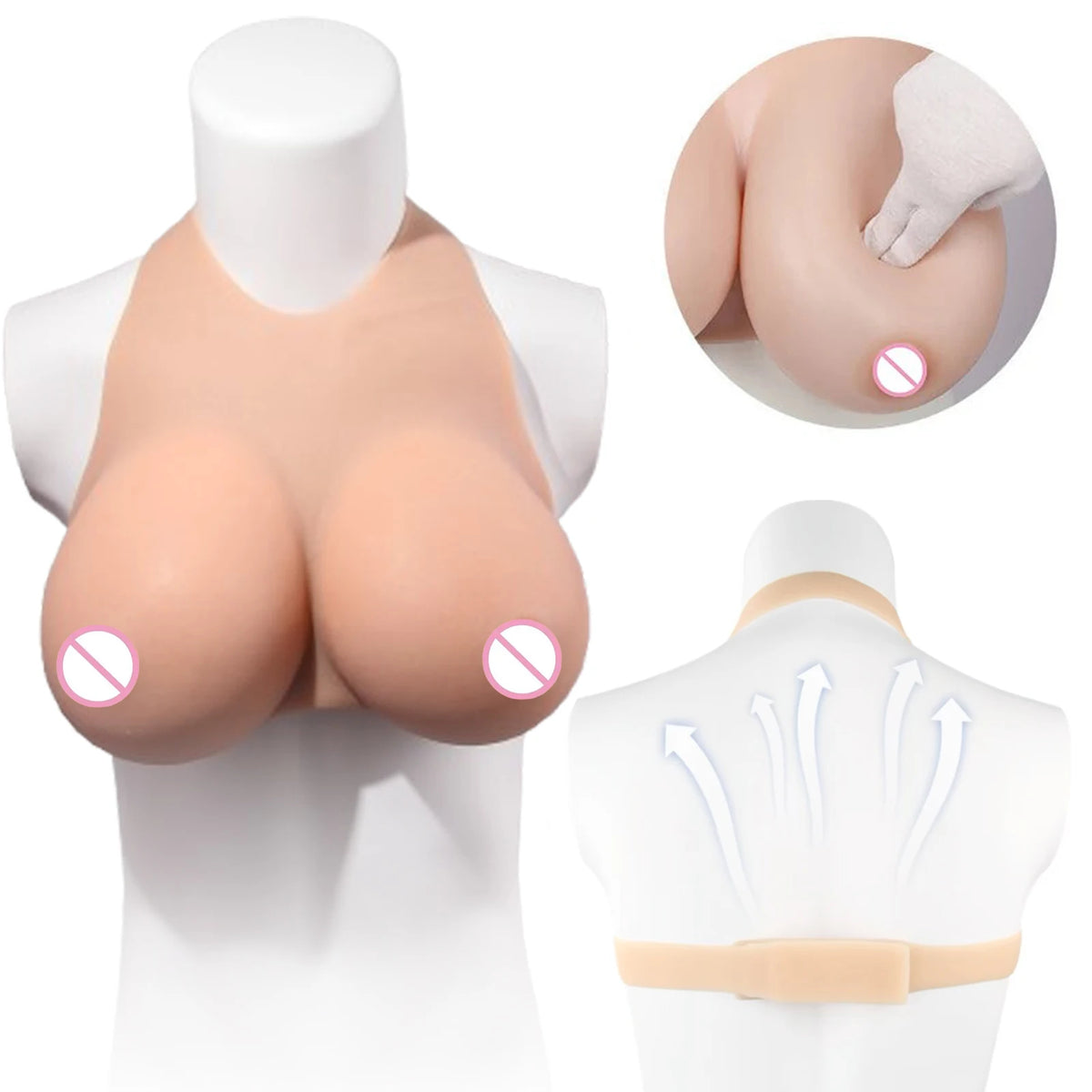 Silicone Breast Forms A–E Cup | Realistic Body Enhancer Silicone Breast Form Qst E CUP 2490g