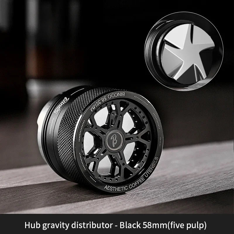 Bincoo 58mm Portafilter Leveler – Gravity Auto-Adjust Tool Portafilter Leveler Qst 5-Paddle 58mm C