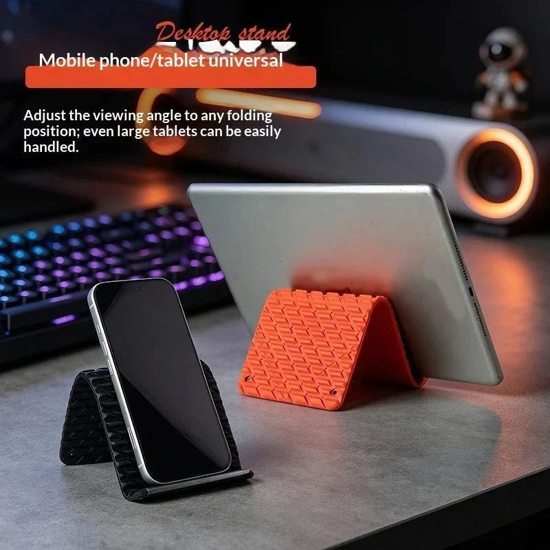 Foldable Non-Slip Silicone Phone Stand | Flexible Desk Holder Phone Stand Qme