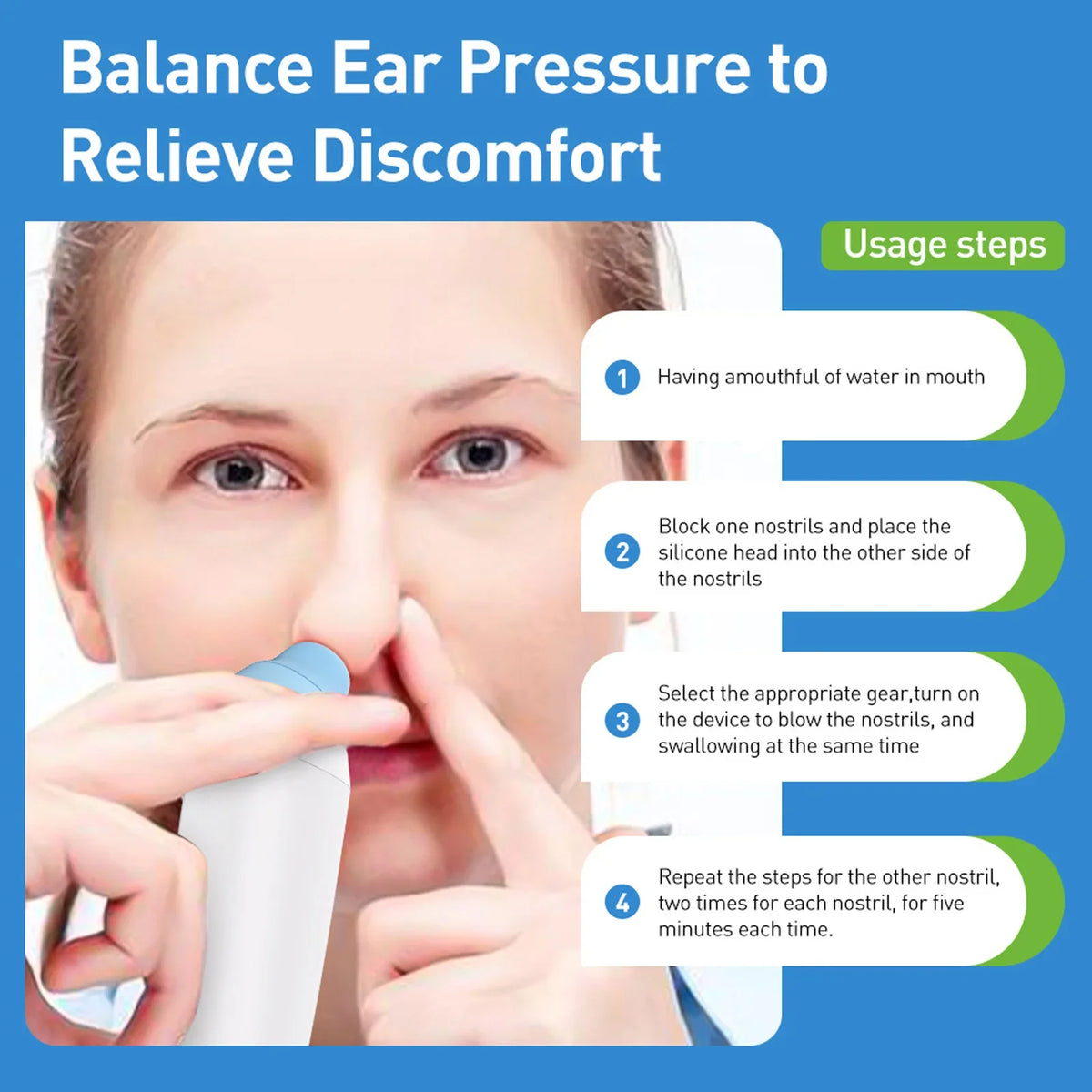 Portable Eustachian Tube Device – Ear Pressure Balancer Ear Pressure Device Qst
