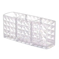 3-Slot Acrylic Makeup Brush Holder & Cosmetic Organizer Makeup Brush Organizer Qme 1pc