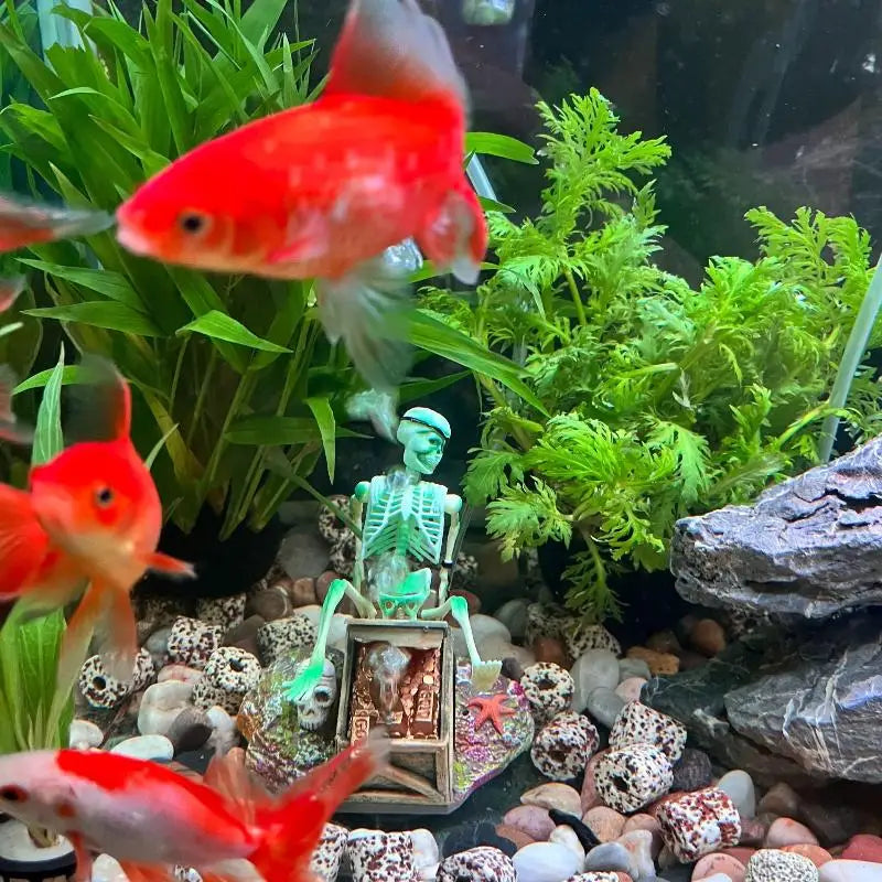 Skeleton Aquarium Bubble Decoration – Air Pump Fish Tank Ornament Aquarium Ornament Qst Default Title