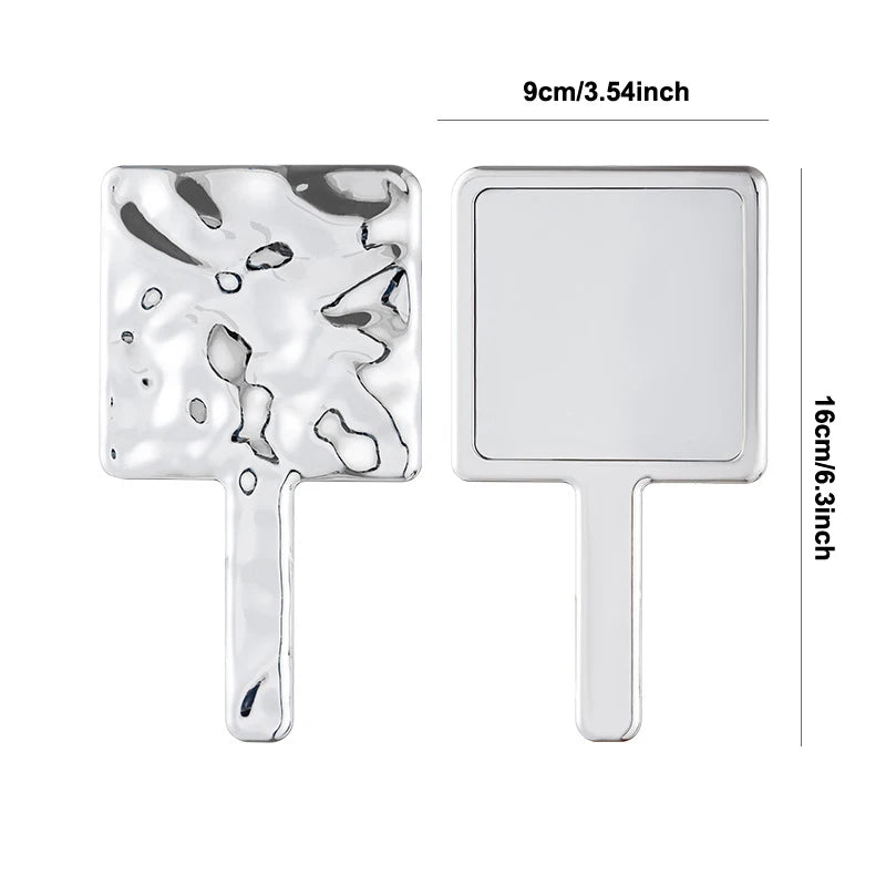 Liquid Shape Square Handheld Makeup Mirror – Salon & Vanity Handheld Vanity Mirror Qst Default Title