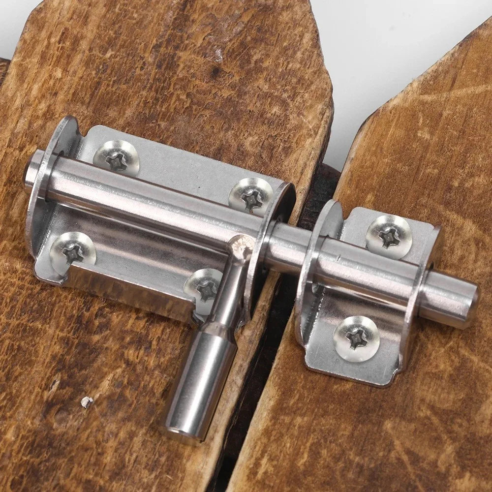 Stainless Steel Sliding Bolt Door Latch Lock with Screws Sliding Bolt Latch Qme