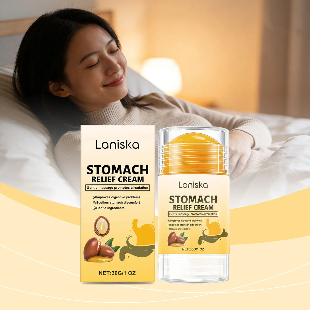 Laniska Abdominal Massage Cream with Roller | Belly Balm Abdominal Massage Cream Qst