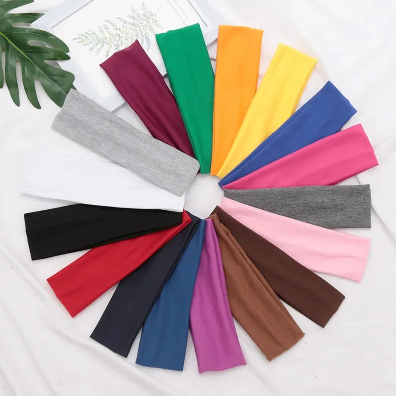 Elastic Sports Headbands Quick-Dry Cotton Workout Hairband Sports Headband Qme