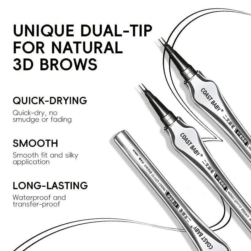 Liquid Microblading Eyebrow Pen – 2-Fork Tip, Waterproof Eyebrow Pen Qme