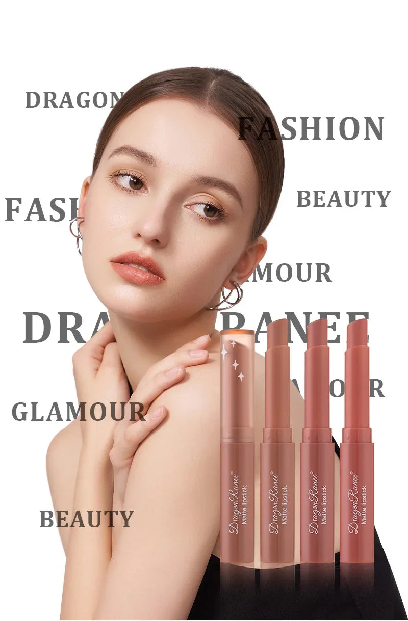 Nude Matte Lipstick Crayon – 24Hr Waterproof Lip Pencil Matte Lip Crayon Qme