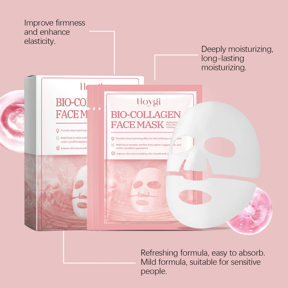 Bio-Collagen Deep Sheet Mask – Hydrating & Brightening 3pc Collagen Sheet Mask Qst