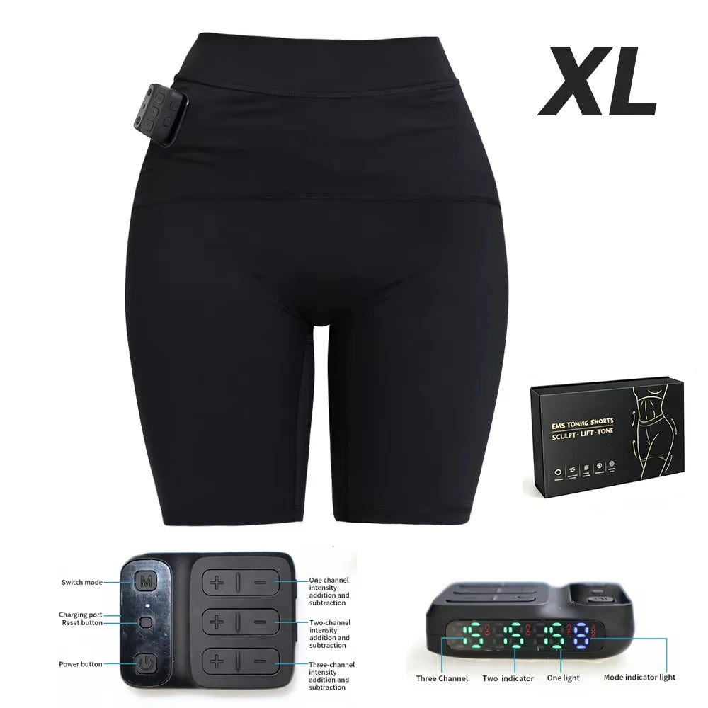 VamsLuna EMS Toning Shorts – Wireless 3-Zone Muscle Stimulator EMS Training Shorts Qst XL