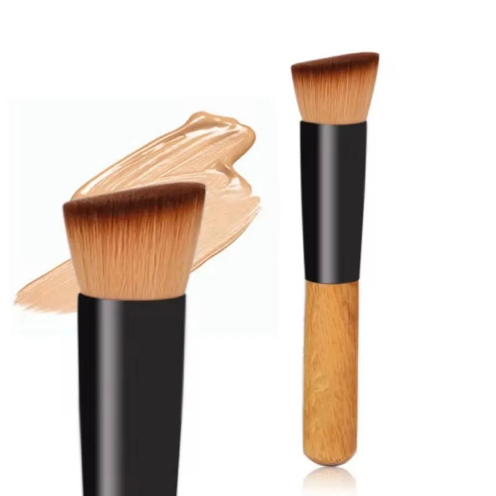 Professional Foundation Makeup Brush – Kabuki Flat Top Synthetic Foundation Makeup Brush Qme