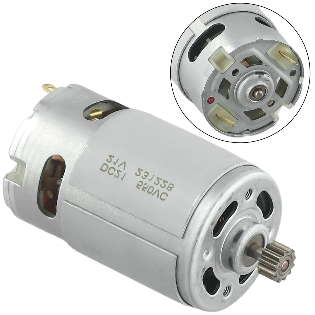 RS550 21V Two-Speed DC Motor 12-Tooth High-Torque Electric Drill DC Replacement Motor Qme