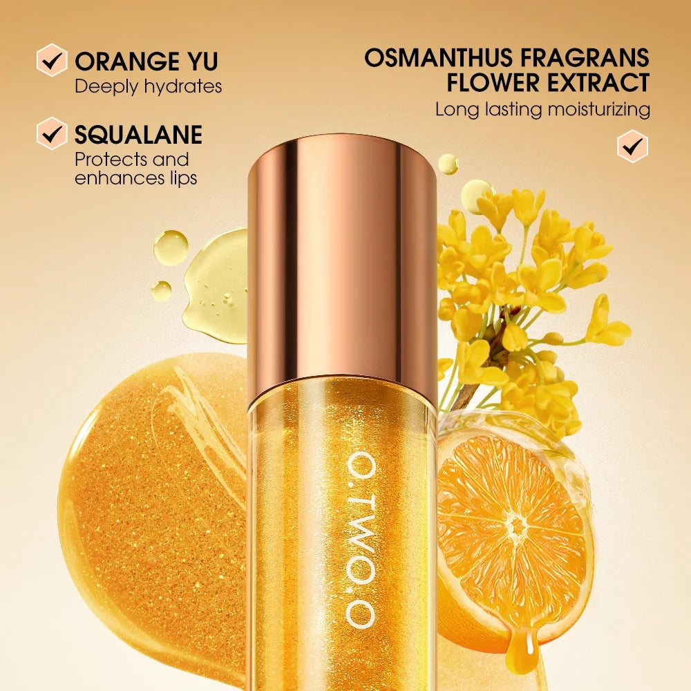 O TWO Lip Oil Gloss Plumper – Moisturizing Non-Sticky Shine Lip Oil Gloss Qme