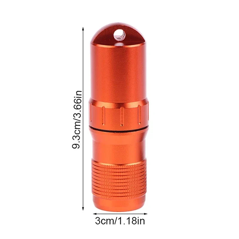 Waterproof Aluminum Pill Case – Airtight EDC Capsule Container EDC Capsule Case Qme