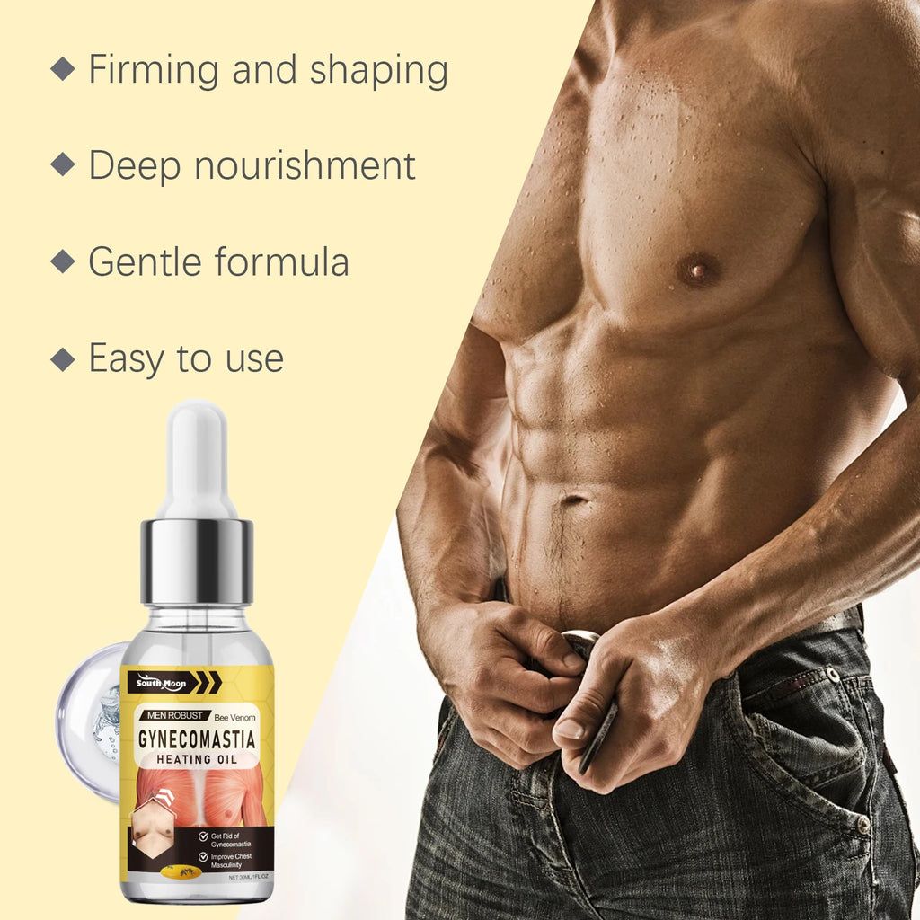 Men's Chest Firming Sculpting Massage Oil 30ml | South Moon Body Sculpting Oil Qst