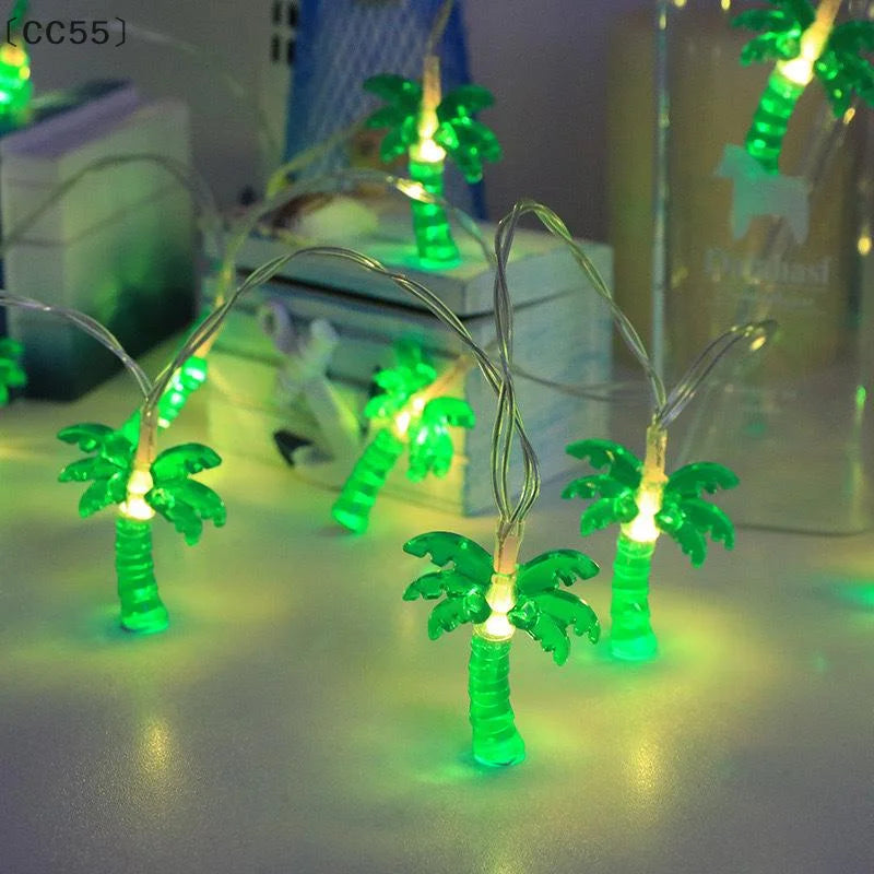 Hawaiian Tropical LED Light String – Luau Birthday Party Décor Party String Lights Qst