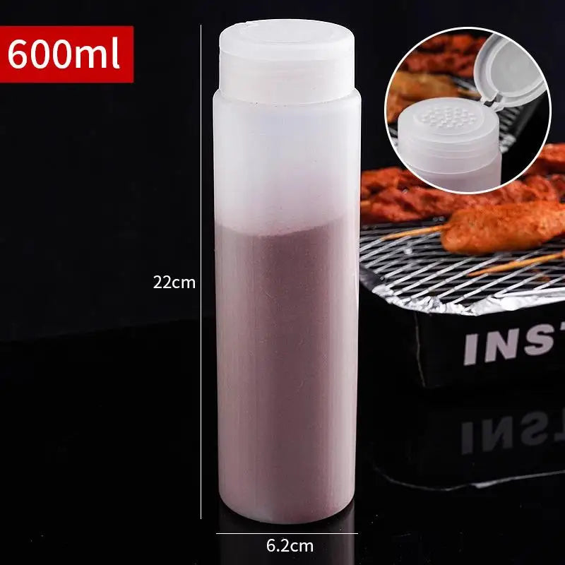 400 Clear Plastic Spice Jar Shaker Lids – Kitchen Seasoning Spice Jar Shaker Lids Qme 600ML