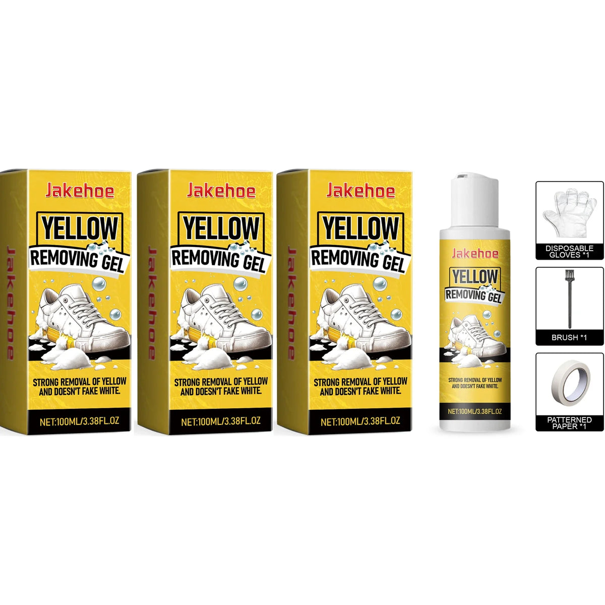 White Shoe Cleaning Gel – Remove Stains & Yellowing | Qme Shoe Cleaning Gel Qme 3 x 100ml Boxed