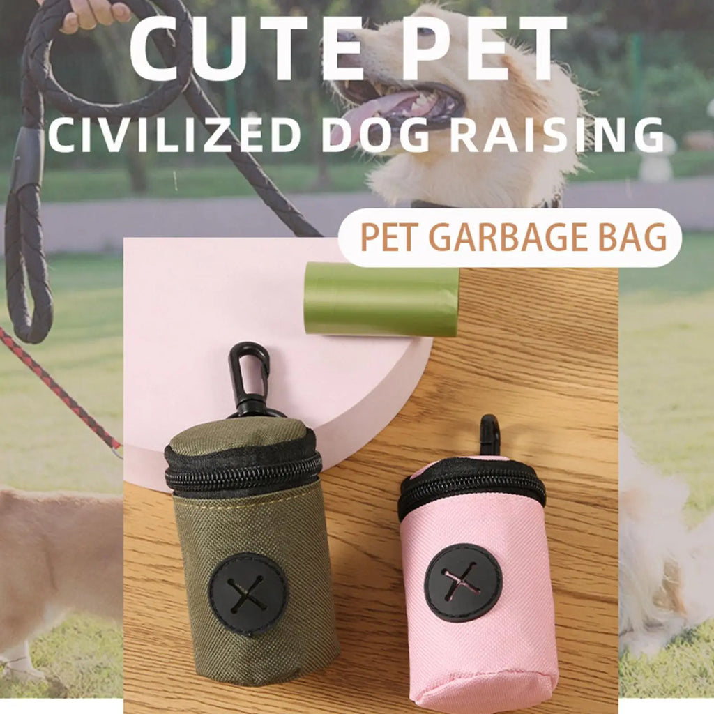 Dog Poop Bag Holder Zipper Clip Pouch & Dispenser Poop Bag Dispenser Qme