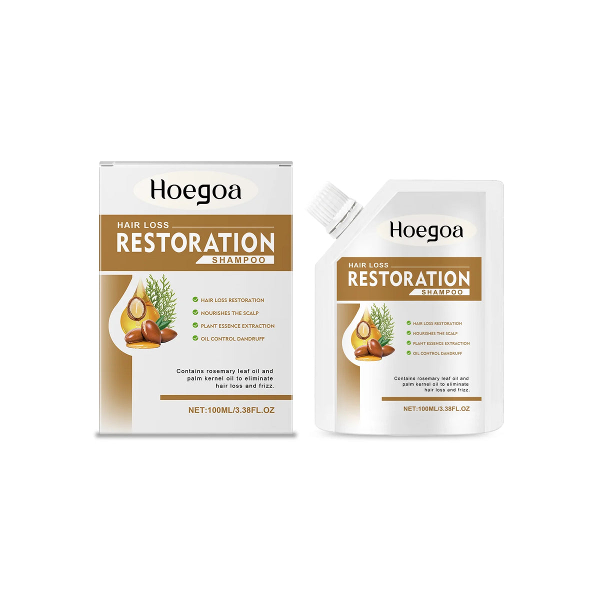 HOEGOA Rosemary Shampoo – Oil Control, Anti-Frizz & Volume Hair Growth Shampoo Qst 100ml