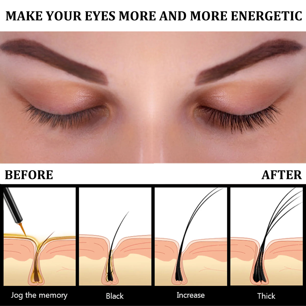 EELHOE Eyelash Growth Serum – Thickening & Lengthening 3ml Eyelash Growth Serum Qst