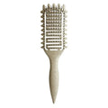 Curl Define Detangling Hair Brush – Hollow Vented Styling Curl Styling Brush Qme 1Pc Beige