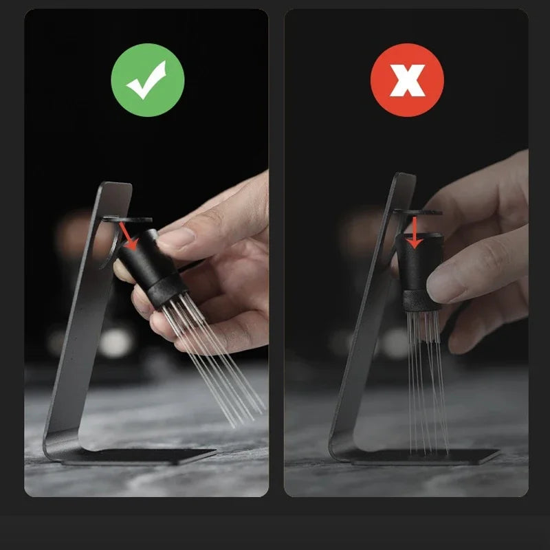 Espresso 8-Needle Coffee Stirrer Distribution Tool & Magnetic Stand Coffee Distribution Tool Qst