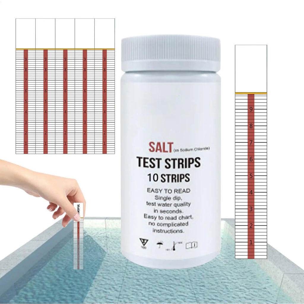 Pool Salt Test Strips – Saltwater Salinity Testing for Pools & Spas Pool Water Test Strips Qme