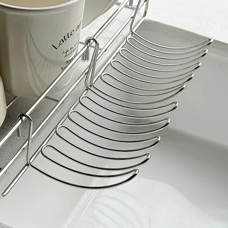 Expandable Stainless Steel Sink Drain Basket Hanging Rack Sink Drain Basket Qme