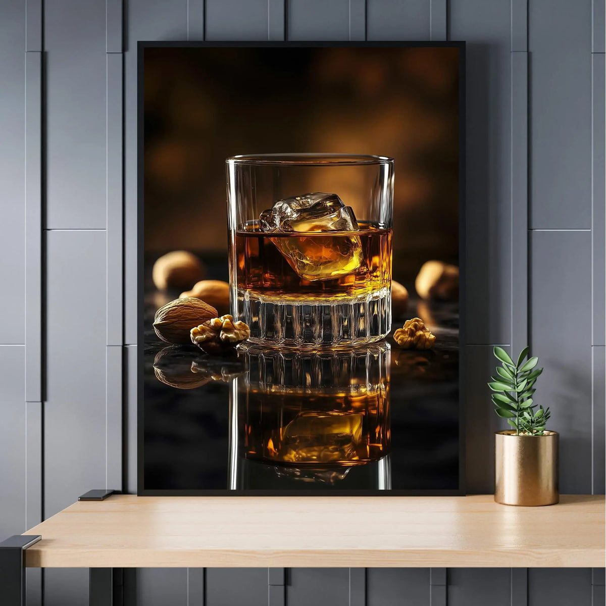 Modern Minimalist Wine & Cocktail Glass Canvas Wall Art Print Canvas Wall Art Qst