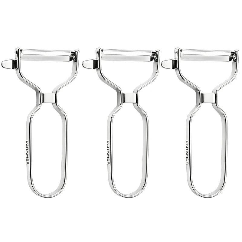 Y Stainless Steel Fruit & Vegetable Peeler – 90° Swivel Blade Vegetable Peeler Qst large size-3pcs