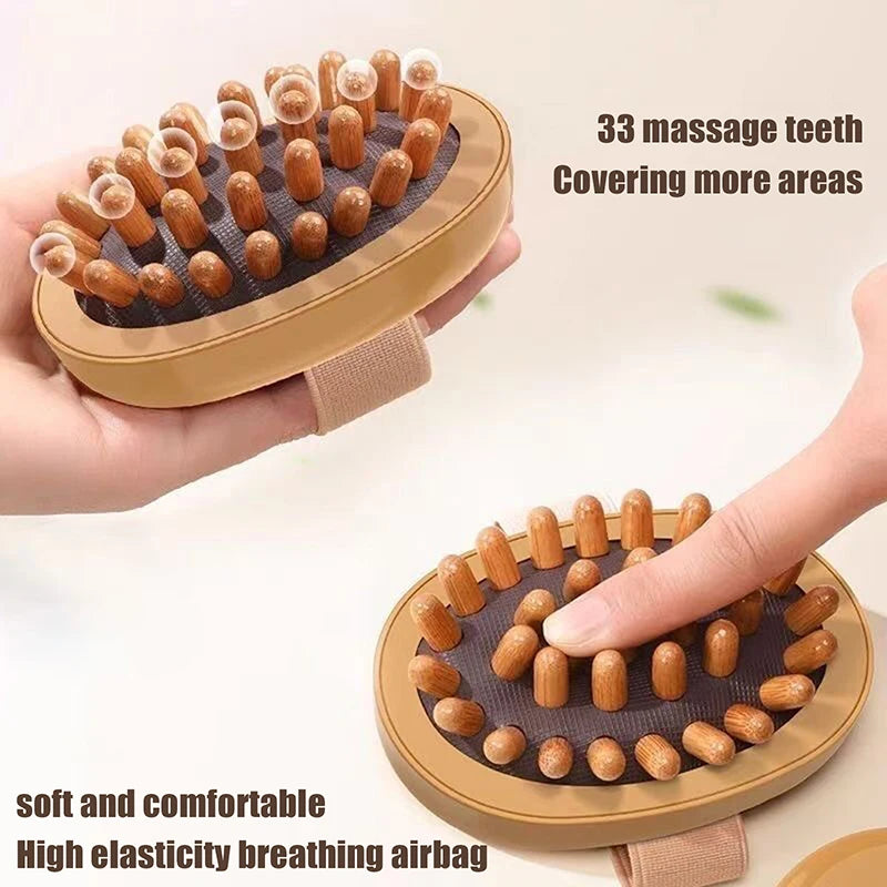 Wooden Handheld Body Massage Brush – Dry Brushing Tool Body Massage Brush Qst