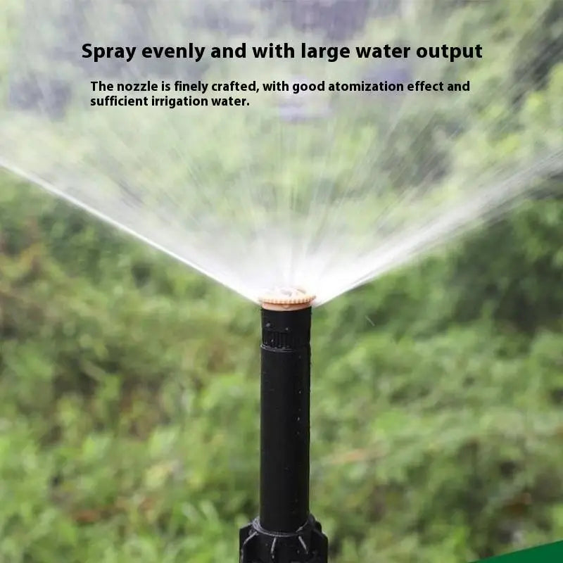 360° Pop-Up Lawn Sprinkler – 1/2" Thread, 4–5m Coverage Popup Lawn Sprinkler Qst