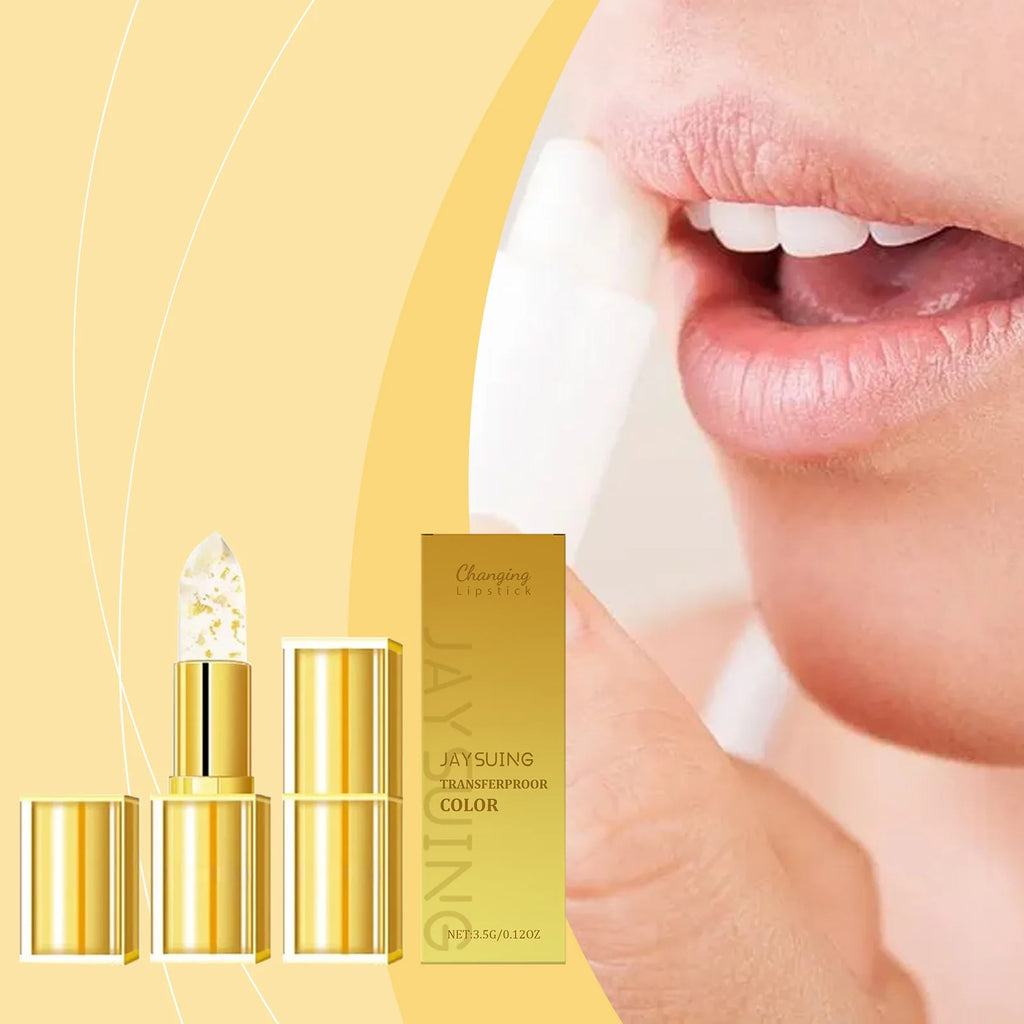 Gold Leaf Color Changing Lip Balm – Hydrating & Glossy Color Changing Lip Balm Qst