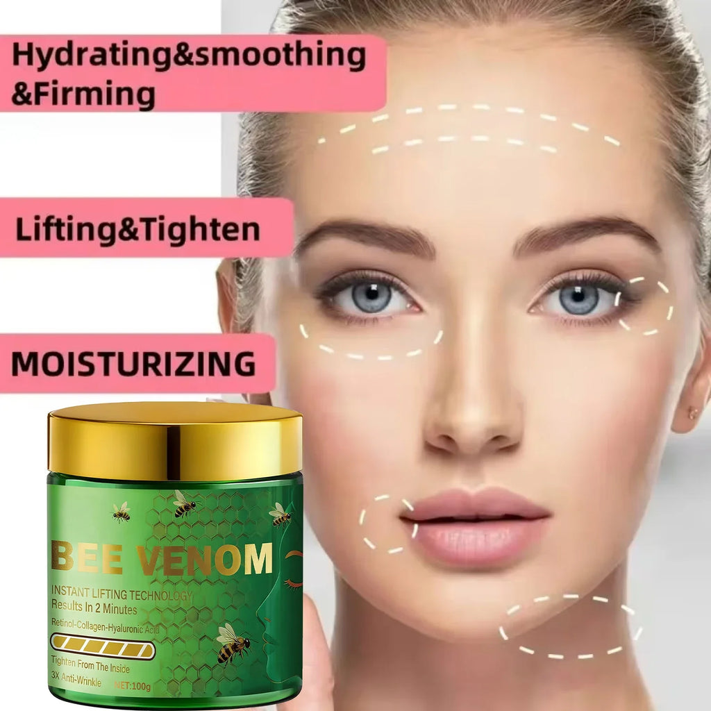 Bee Venom Instant Lifting Cream – Retinol & Collagen Anti-Wrinkle Face Cream Qme
