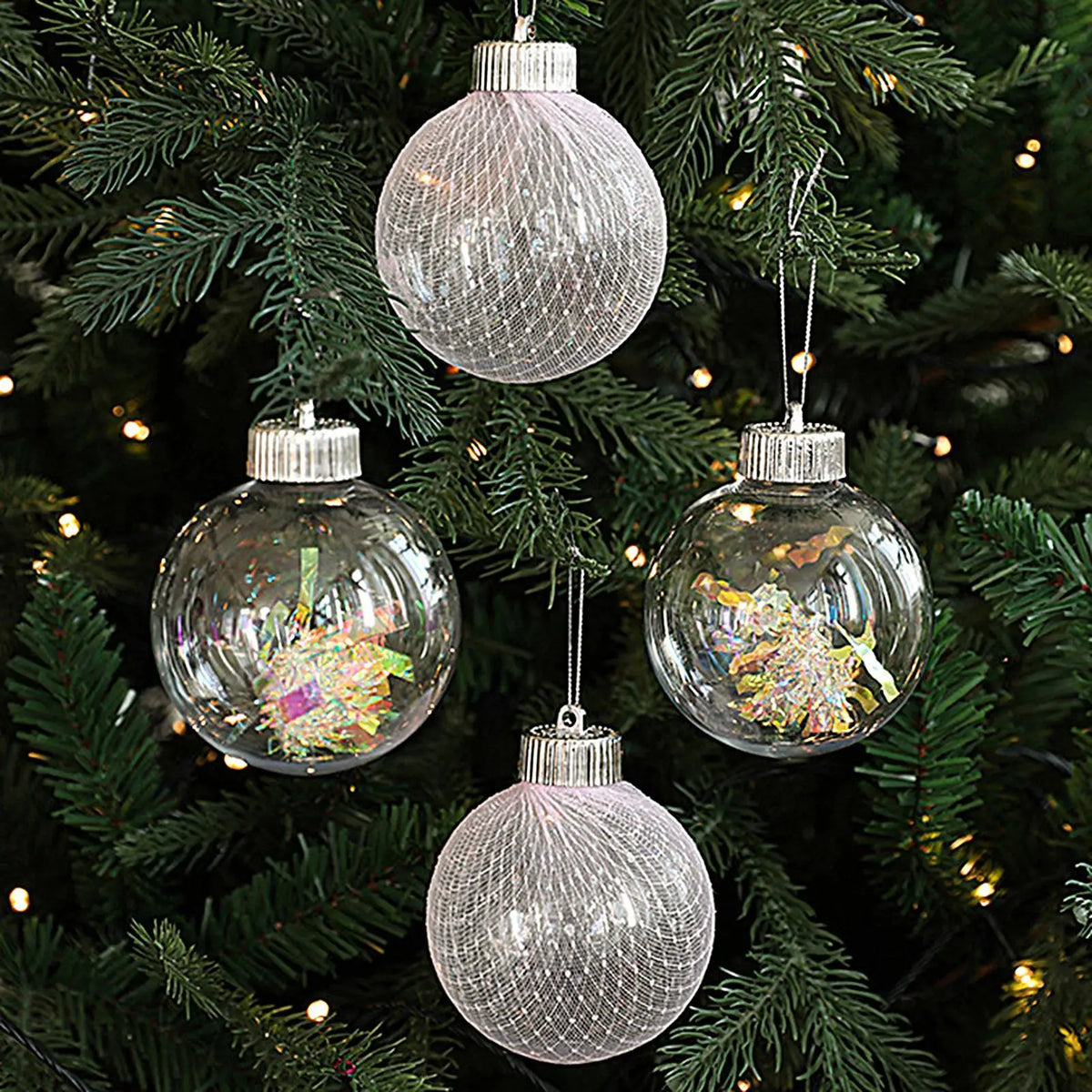 Transparent Christmas Ornament Pendant Balls | Tree & Mall Decor Christmas Ornaments Qme