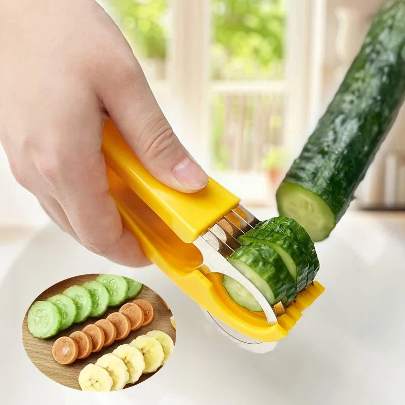 Multifunctional Fruit & Vegetable Slicer Chopper – Stainless Steel Fruit & Vegetable Slicer Qme