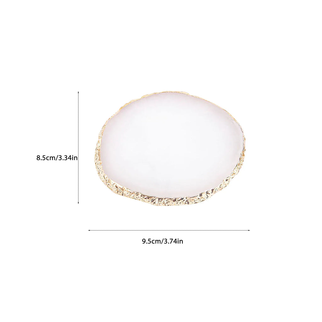Nail Art Palette Gold Agate Resin Color Mixing Board | Qme Nail Art Palette Qme
