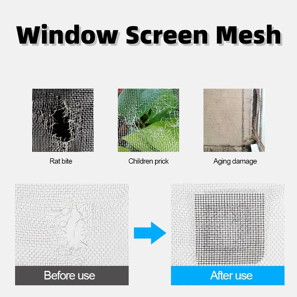 Self-Adhesive Window Screen Mesh Repair Tape 5×200cm Screen Repair Tape Qme