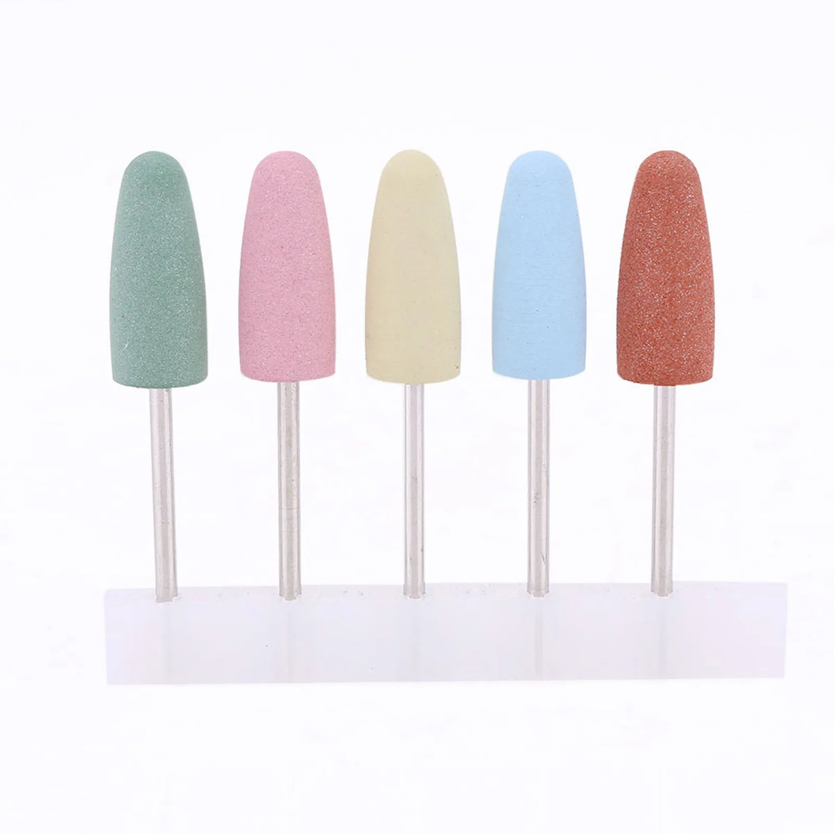 5-Piece Silicone Nail Drill Bits Set – Manicure Polisher Kit Nail Drill Bits Qme as pic