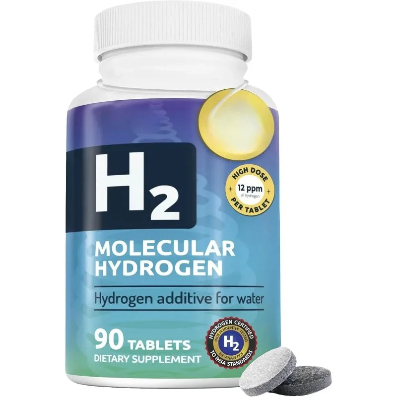 Googeer Hydrogen Water Tablets 90ct | Up to 12 PPM Molecular H2 Hydrogen Water Supplement Qst 1 botlle of 90pcs
