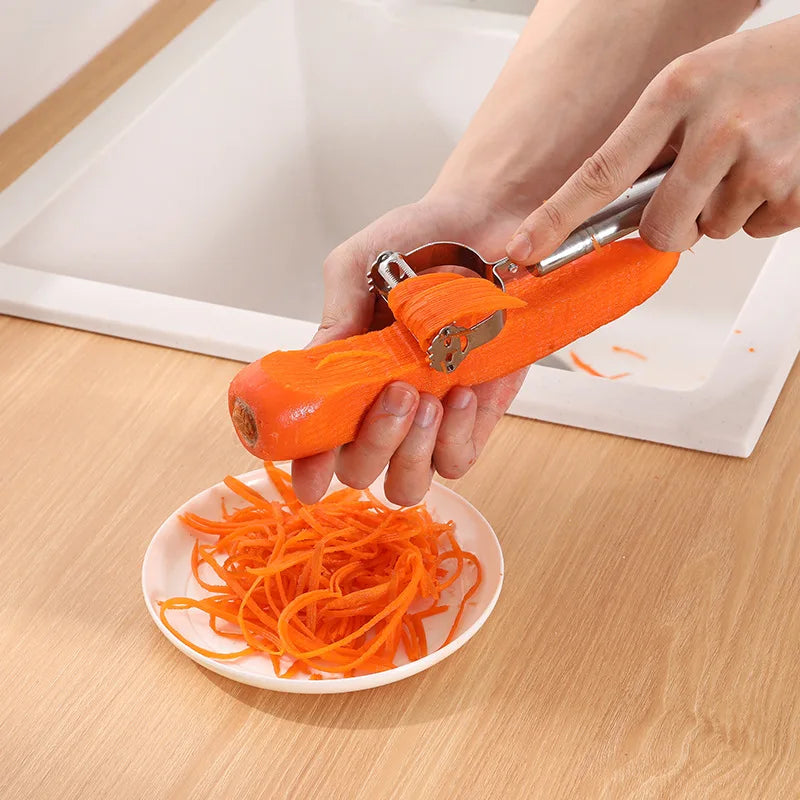 Double-Head Stainless Steel Vegetable & Fruit Peeler Grater Vegetable Peeler Grater Qme