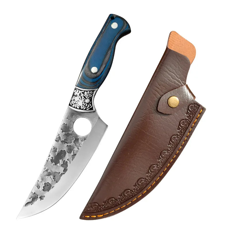 InLeung Handmade Chef Cleaver Knife – Stainless Steel & Wood Chef Cleaver Knife Qst 1PCS knife C