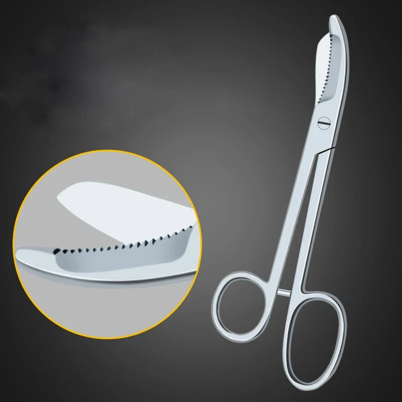 Stainless Steel Bandage Gauze Scissors – Serrated 24cm Medical Scissors Qme