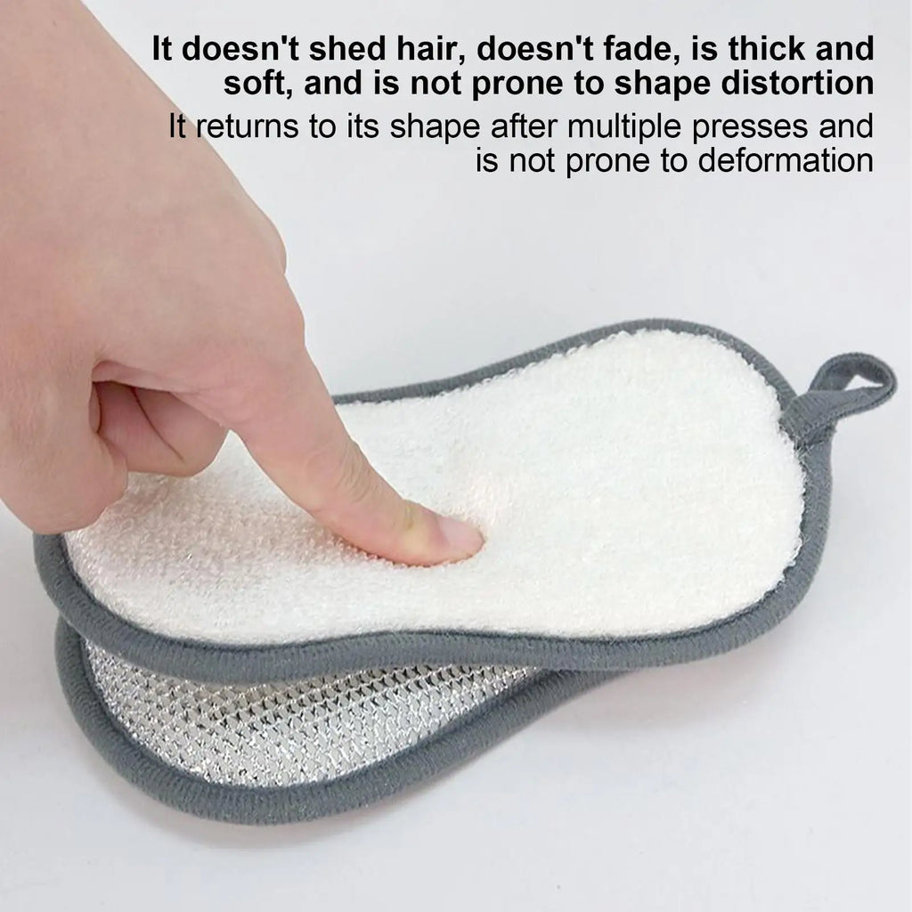Double-Sided Dish Sponges Set of 6 – Washable Kitchen Scrubbers Kitchen Scrubber Sponge Qme
