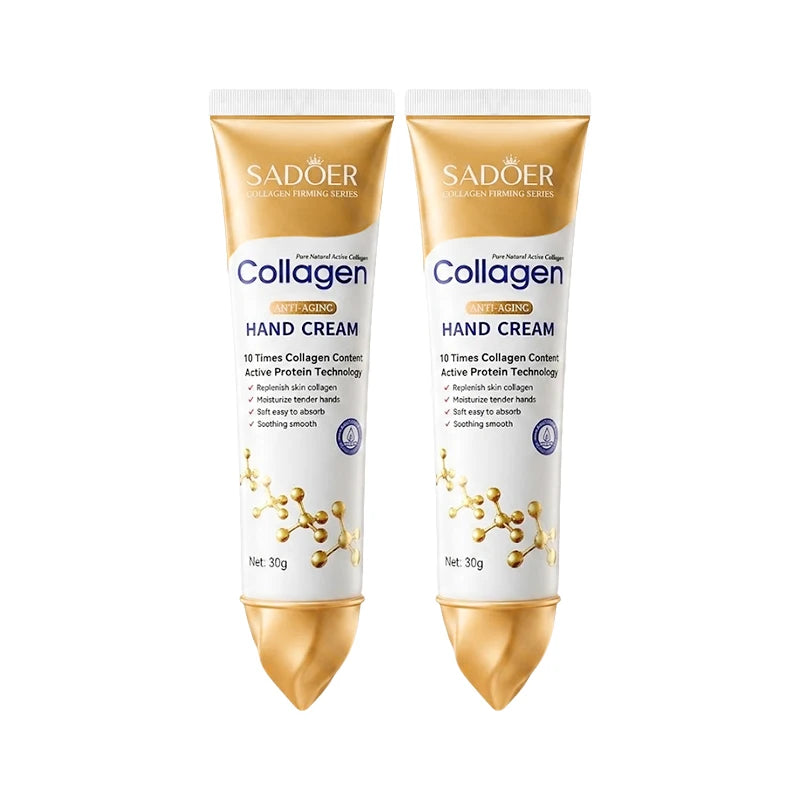 SADOER Collagen Hand Cream – Moisturizing & Brightening 30g Hand Cream Qst 2pcs