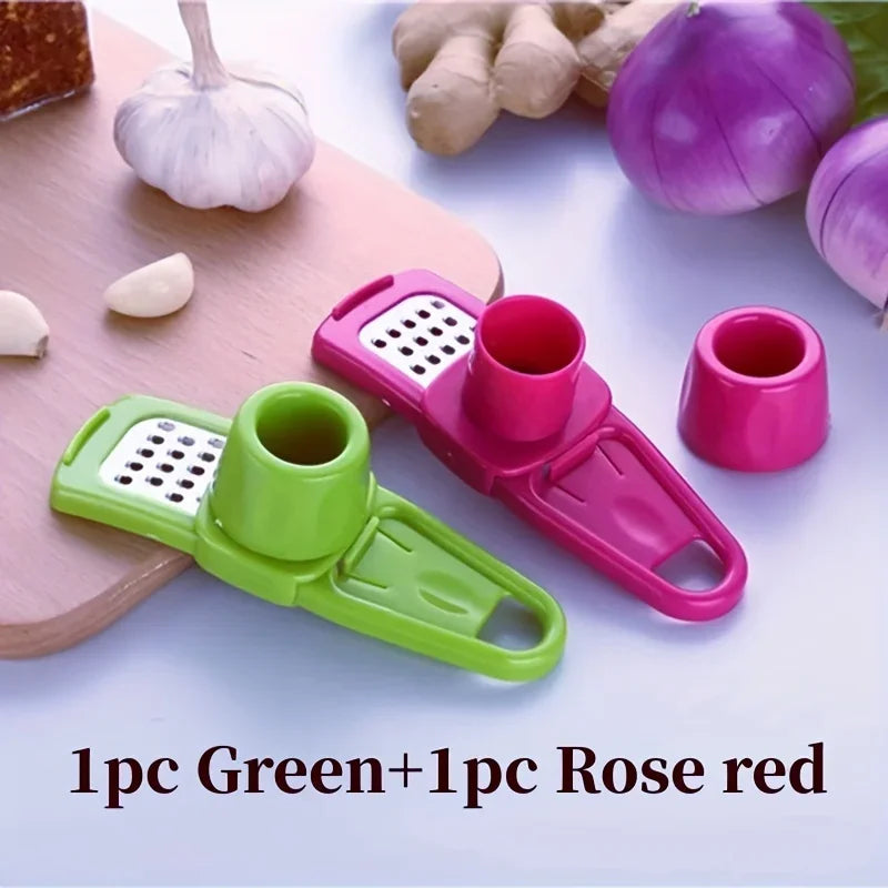 Manual Garlic & Ginger Press Multi-functional Kitchen Cutter Garlic Ginger Press Qme