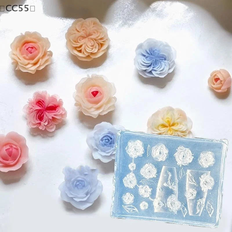 3D Fruit Flower Silicone Nail Mold – DIY Nail Art Template Nail Art Mold Qst